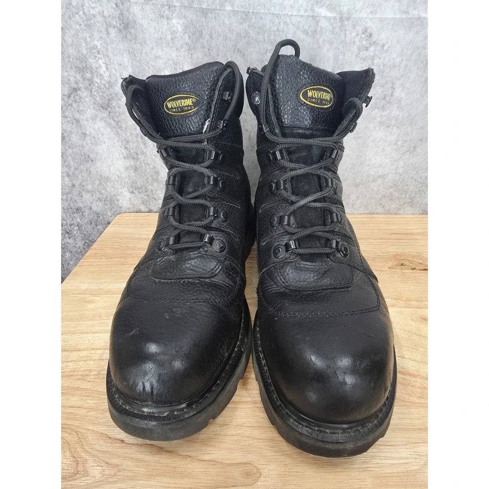 Wolverine Work Boots Mens 11 M Black Leather Steel Toe Workwear ASTM F2413-11